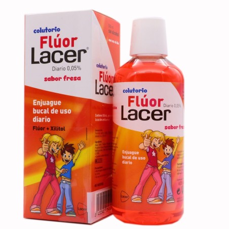 LACER COLUTORIO FLUOR DIARIO 0,05 % FRESA 500 ML