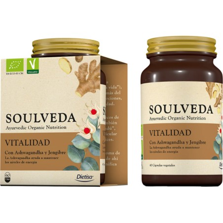 SOULVEDA VITALIDAD JENGIBRE + ASHWAGANDHA 60 CAPS DIETISA