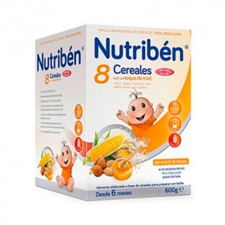 NUTRIBEN 8 CEREALES MIEL E/BIFIDUS 600 G