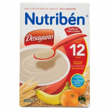 NUTRIBEN DESAYUNO PAPILLA DE TRIGO CON FRUTA 600 G