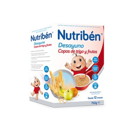 NUTRIBEN DESAYUNO COPOS DE TRIGO CON FRUTAS 750