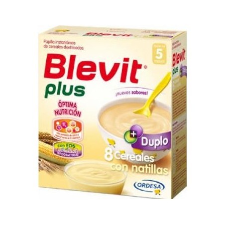 BLEVIT PLUS DUPLO 8 CEREALES CON NATILLAS 600 G