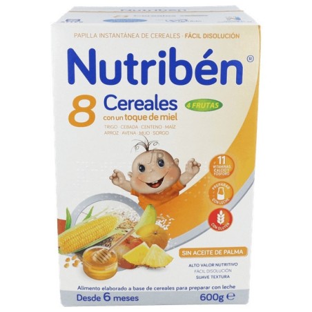 NUTRIBEN 8 CEREALES MIEL 4 FRUTAS 600 GR