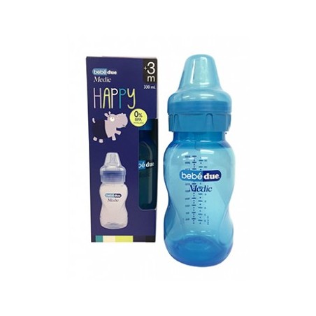 BIBERON BEBE DUE HAPPY 330 ML AZUL MEDICAN