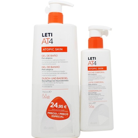 PACK LETI AT4 GEL 750 ML + LECHE 250 ML