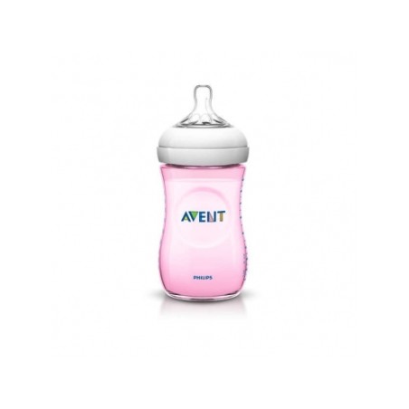 BIBERON PP NATURAL PHILIPS AVENT 260 ML ROSA