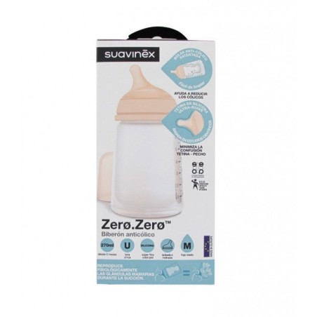 BIBERON ANTICOLICO 270ML TETINA M ZERO ZERO SILICONA