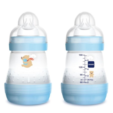 BIBE MAM ANTI-COLIC 160ML SIL 0+M AZUL A117