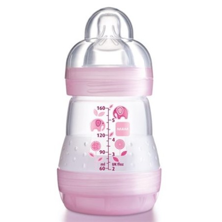 BIBE MAM ANTI-COLIC 160ML SIL 0+M ROSA A118