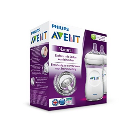 BIBERON PP NATURAL PHILIPS AVENT 260 ML 2 U