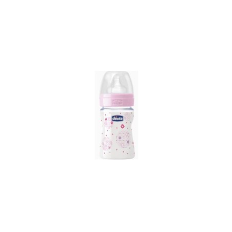 BIBERON PP T SILICONA CHICCO FISIOLOGICO FLUJO N 0M+ 150 ML ROSA