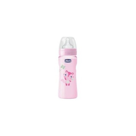 BIBERON PP T SILICONA CHICCO FISIOLOGICO FLUJO R 4M+ 330 ML ROSA