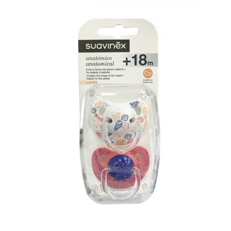 CHUPETE TETINA LATEX SUAVINEX ANATOMICO + 12 M 2