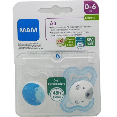 CHUPETE MAM ORIGINAL SIL 0-6 M AZUL S157