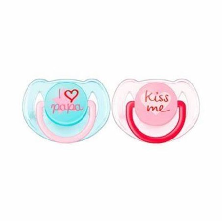 CHUPETE SILICONA PHILIPS AVENT I LOVE MAMA/I LOV 0- 6 M NIÑA 2 CHUPETES  SCF172/52