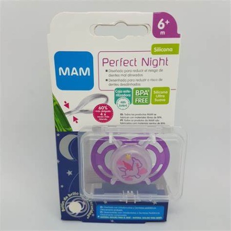 CHUPETE SILICONA MAM PERFECT DENTO-FLEX NIGHT + S120