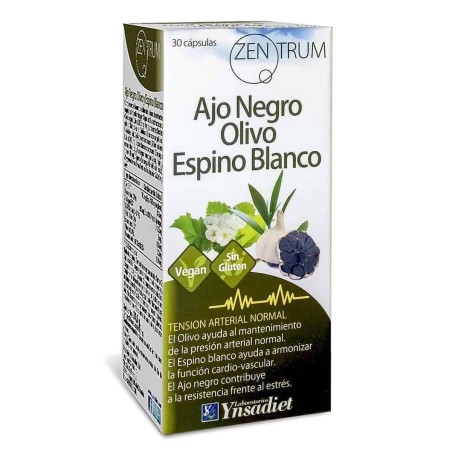 ZENTRUM OLIVO,AJO NEGRO, ESPINO BLANCO 30 CAPS