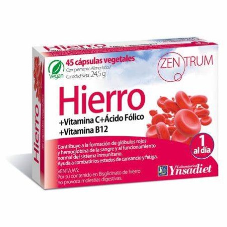 ZENTRUM HIERRO 45 CAPS VEG YNSADIET