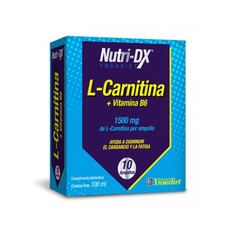 L-CARNITINA 1500 MG + VIT B6  NUTRI-DX 10 AMPOLLAS YNSADIET