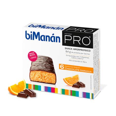 BIMANAN PRO BARRITA CHOCOLATE NARANJA DIETA HIPE