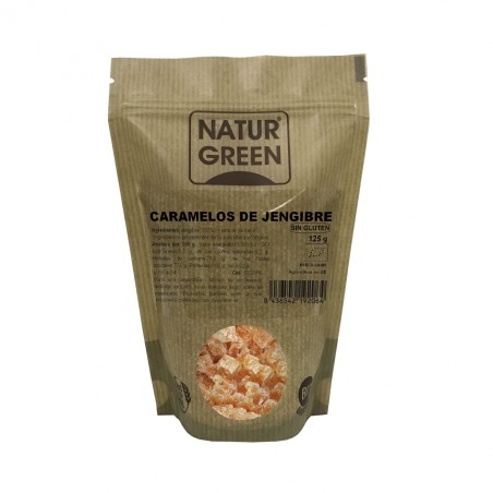 NATURGREEN CARAMELOS DE JENGIBRE BIO 125GR. BIOMERKALIA