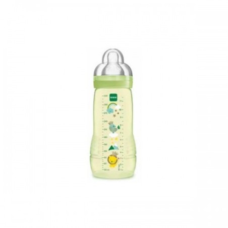 BIBE MAM BABY BOTTLE 330 ML +4M VERDE A128