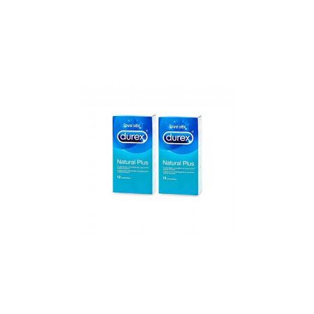 DUREX NATURAL PLUS PRESERVATIVOS 12 PRESERVATIVOS 2 CAJAS