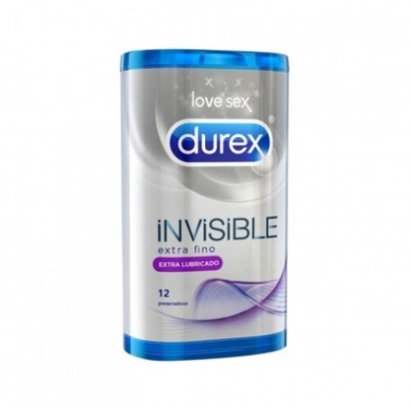 DUREX INVISIBLE EXTRA FINO EXTRA LUBRICADO PRESE 12 U