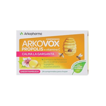 ARKOVOX PROPOLIS + VITAMINA C COMP MASTICABLES 24 COMP SABOR FRAMBUESA