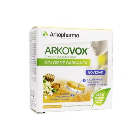 ARKOVOX DOLOR DE GARGANTA 20 COMPRIMIDOS PARA CHUPAR